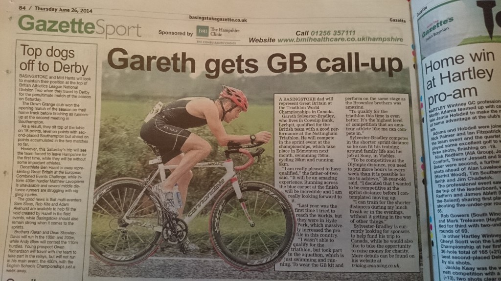 Basingstoke Gazette Sport - Gareth gets GB call-up